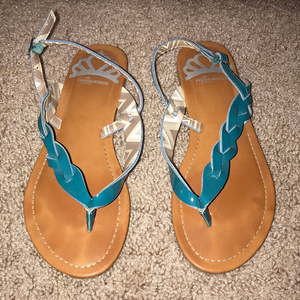 Fergaliciois Finesse Braided Sandal Turquoise
